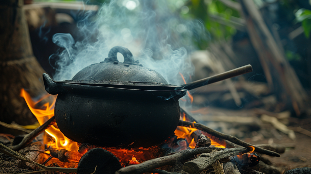 Казан на костре