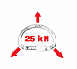 Карабин Ринг Полукруглый стальной с муфтой 25 кН кейлок