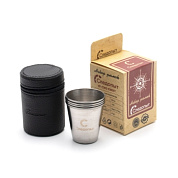 Набор рюмок Следопыт 60 мл в кожаной тубе (4 шт)