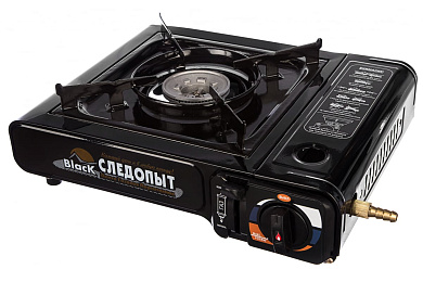 Плита газовая Следопыт Black c переходником