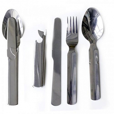 Походный набор ложка вилка нож открывашка