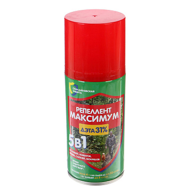 Аэрозоль от комаров и клещей 150мл Максимум 5 в 1